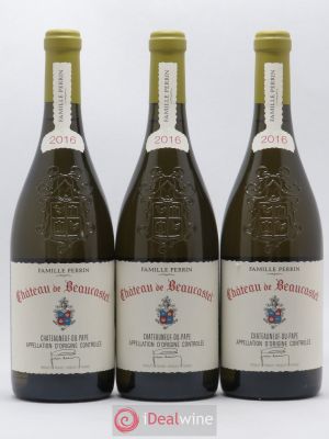 Châteauneuf-du-Pape Château de Beaucastel Jean-Pierre & François Perrin  2016 - Lot of 3 Bottles