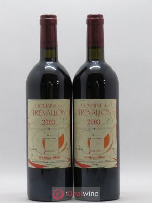 VDP Bouches du Rhône Trévallon (Domaine de) Eloi Dürrbach  2003 - Lot of 2 Bottles