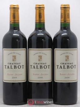 Château Talbot 4ème Grand Cru Classé  2008 - Lot of 3 Bottles