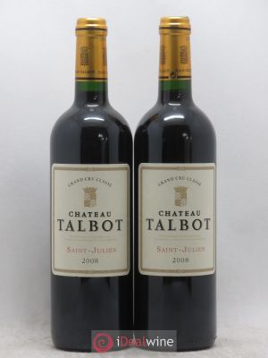 Château Talbot 4ème Grand Cru Classé  2008 - Lot of 2 Bottles