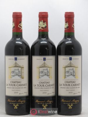 Château La Tour Carnet 4ème Grand Cru Classé  2010 - Lot of 3 Bottles