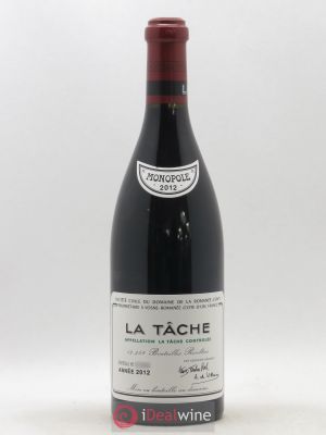 La Tâche Grand Cru Domaine de la Romanée-Conti  2012 - Lot of 1 Bottle