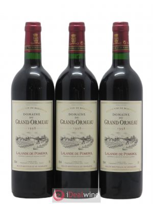 Lalande-de-Pomerol Domaine du Grand Ormeau (no reserve) 1998 - Lot of 3 Bottles