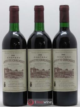 Château Laffitte Carcasset Cru Bourgeois  1986 - Lot of 3 Bottles