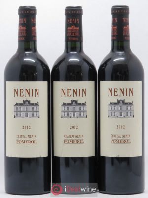 Château Nenin  2012 - Lot of 3 Bottles