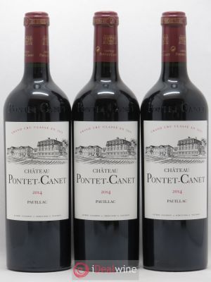 Château Pontet Canet 5ème Grand Cru Classé  2014 - Lot de 3 Bouteilles