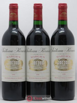 Château Kirwan 3ème Grand Cru Classé  1996 - Lot of 3 Bottles
