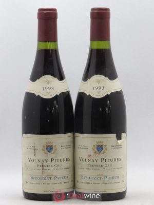 Volnay 1er Cru Pitures Bitouzet prieur 1993 - Lot de 2 Bouteilles
