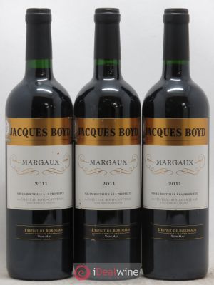 - Margaux Château Jacques Boyd 2011 - Lot of 3 Bottles