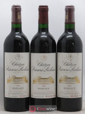 Château Prieuré Lichine 4ème Grand Cru Classé  1998 - Lot of 3 Bottles