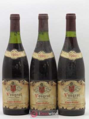 Vougeot Chopin Groffier 1990 - Lot of 3 Bottles