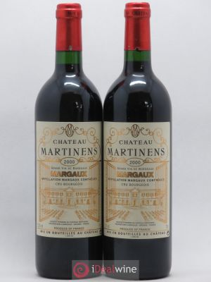 Château Martinens Cru Bourgeois  2000 - Lot de 2 Bouteilles