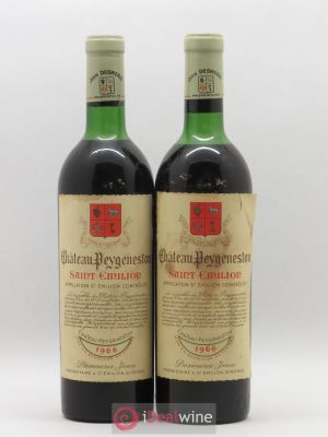 Saint-Émilion Château Peygeneston 1966 - Lot of 2 Bottles
