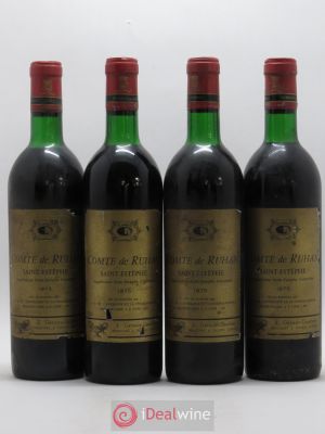 Saint-Estèphe Comte de Ruhan (no reserve) 1975 - Lot of 4 Bottles