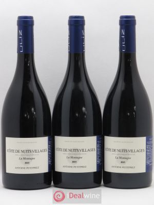 Côte de Nuits-Villages La Montagne Antoine Petitprez For ULIZ  2015 - Lot of 3 Bottles