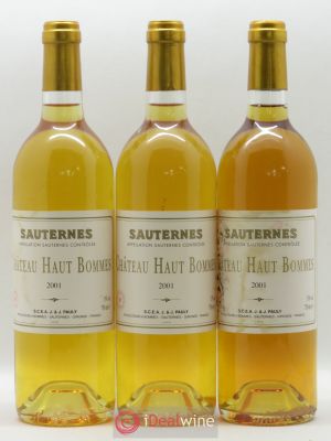 Sauternes Château Haut Bommes (sans prix de réserve) 2001 - Lot de 3 Bouteilles
