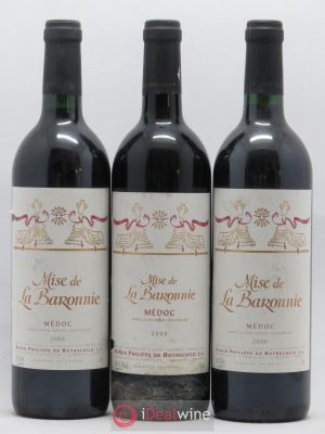 Médoc Mise de la baronnie (no reserve) 2000 - Lot of 3 Bottles