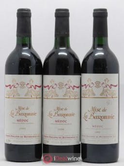 Médoc Mise de la baronnie 2000 - Lot of 3 Bottles