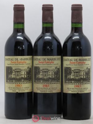 Château de Marbuzet Cru Bourgeois  1983 - Lot of 3 Bottles