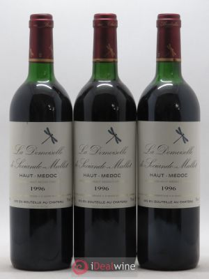 Demoiselle de Sociando Mallet Second Vin  1996 - Lot de 3 Bouteilles