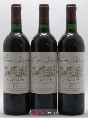 Charmes de Kirwan Second Vin  1998 - Lot de 3 Bouteilles
