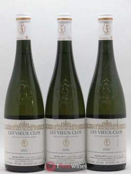 Savennières Les Vieux Clos Vignobles de la Coulée de Serrant - Nicolas Joly  2005 - Lot of 3 Bottles