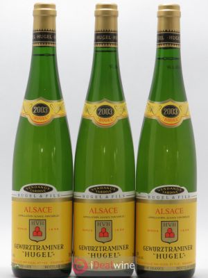 Gewurztraminer Vendanges Tardives Hugel (Domaine)  2003 - Lot of 3 Bottles