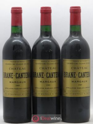 Château Brane Cantenac 2ème Grand Cru Classé  1989 - Lot of 3 Bottles