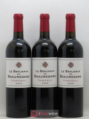 Pomerol Benjamin de Beauregard 2009 - Lot of 3 Bottles