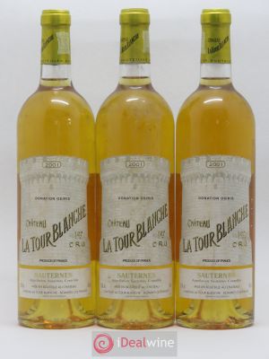 Château la Tour Blanche 1er Grand Cru Classé  2001 - Lot of 3 Bottles