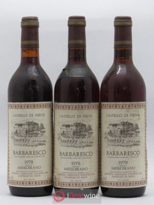 Barbaresco DOCG Messoirano Castello di Neive 1978 - Lot of 3 Bottles