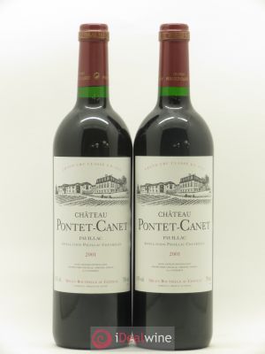 Château Pontet Canet 5ème Grand Cru Classé  2001 - Lot de 2 Bouteilles