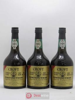 Porto Croft Porto Distinction Aged 10 years in wood (no reserve) 1974 - Lot of 3 Bottles