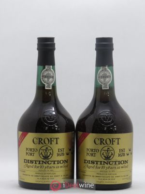 Porto Croft Porto Distinction Aged 10 years in wood (no reserve) 1974 - Lot of 2 Bottles