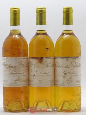 Sauternes Château Violet 1991 - Lot of 3 Bottles