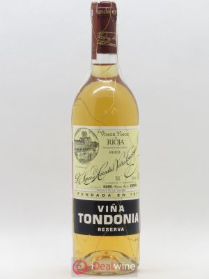Rioja DOCa Vina Tondonia Reserva R. Lopez de Heredia  2003 - Lot de 1 Bouteille