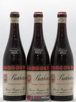 Barbaresco DOCG - 1952 - Lot of 3 Bottles