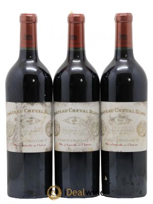 Château Cheval Blanc 1er Grand Cru Classé A 2012 - Lot de 3 Bottiglie