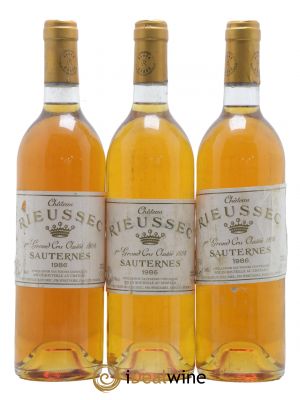 Château Rieussec 1er Grand Cru Classé 1986 - Lot de 3 Bottles