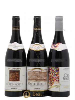 Côte-Rôtie Guigal Trilogie La Turque - La Landonne - La Mouline  2017 - Lot of 3 Bottles
