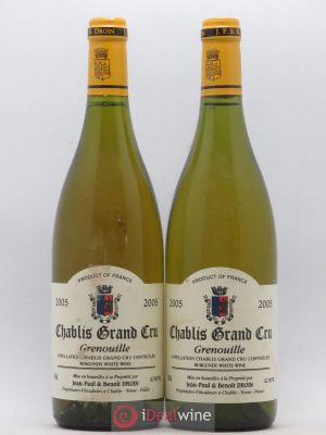 Chablis Grand Cru Grenouille Jean-Paul & Benoît Droin (Domaine)  2005 - Lot of 2 Bottles