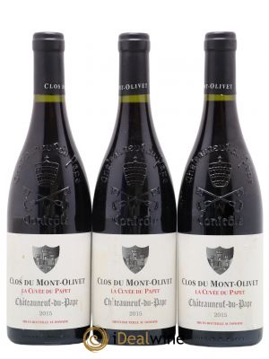 Châteauneuf-du-Pape Cuvée du Papet Clos du Mont-Olivet  2015 - Lot of 3 Bottles