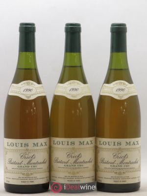 Criots-Bâtard-Montrachet Grand Cru Louis Max 1990 - Lot of 3 Bottles