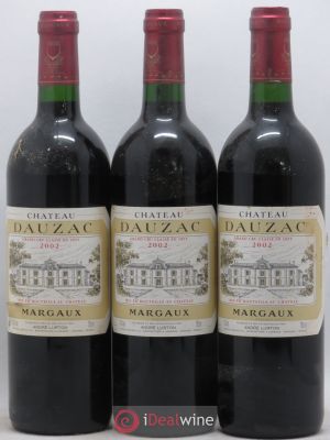 Château Dauzac 5ème Grand Cru Classé  2002 - Lot of 3 Bottles