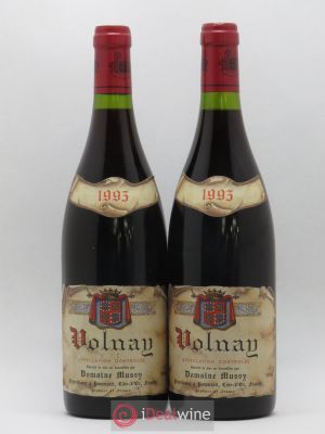Volnay Domaine Mussy 1993 - Lot of 2 Bottles