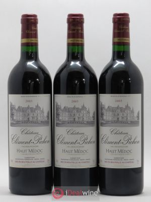 Château Clément-Pichon Cru Bourgeois  2003 - Lot of 3 Bottles