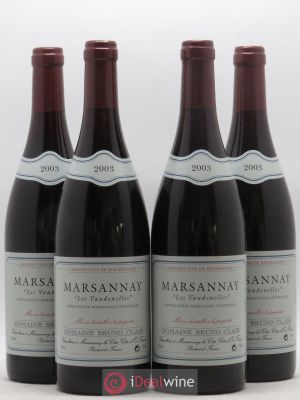Marsannay Les Vaudenelles Bruno Clair (Domaine)  2003 - Lot of 4 Bottles