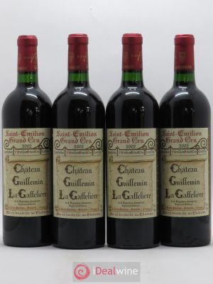 Saint-Émilion Guillemin La Gaffelière (no reserve) 2002 - Lot of 4 Bottles