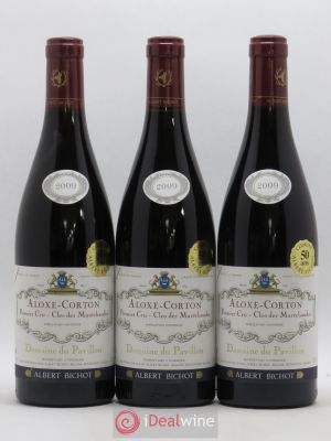 Aloxe-Corton 1er Cru Clos des Maréchaudes Domaine du Pavillon - Albert Bichot 2009 - Lot of 3 Bottles