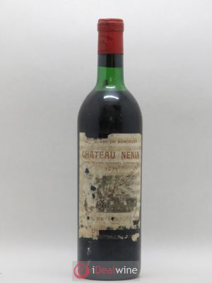Château Nenin (no reserve) 1971 - Lot of 1 Bottle